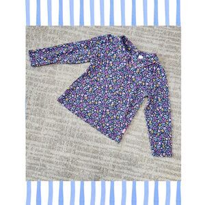 Jojo Maman Bebe girls floral long sleeve collar top size 2/3 years